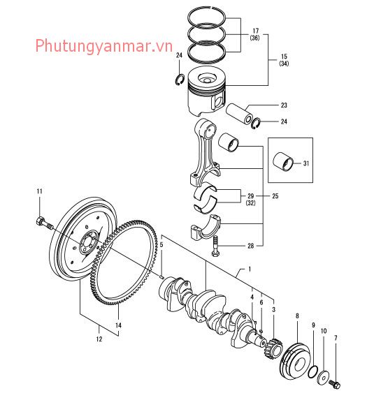 Trục khuỷu và pittong